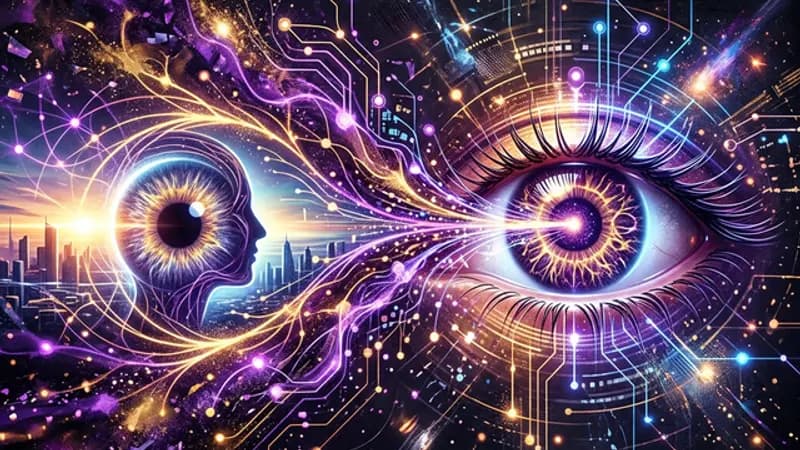 Split view showing a vague prompt producing generic output versus a clear vision document producing unique results